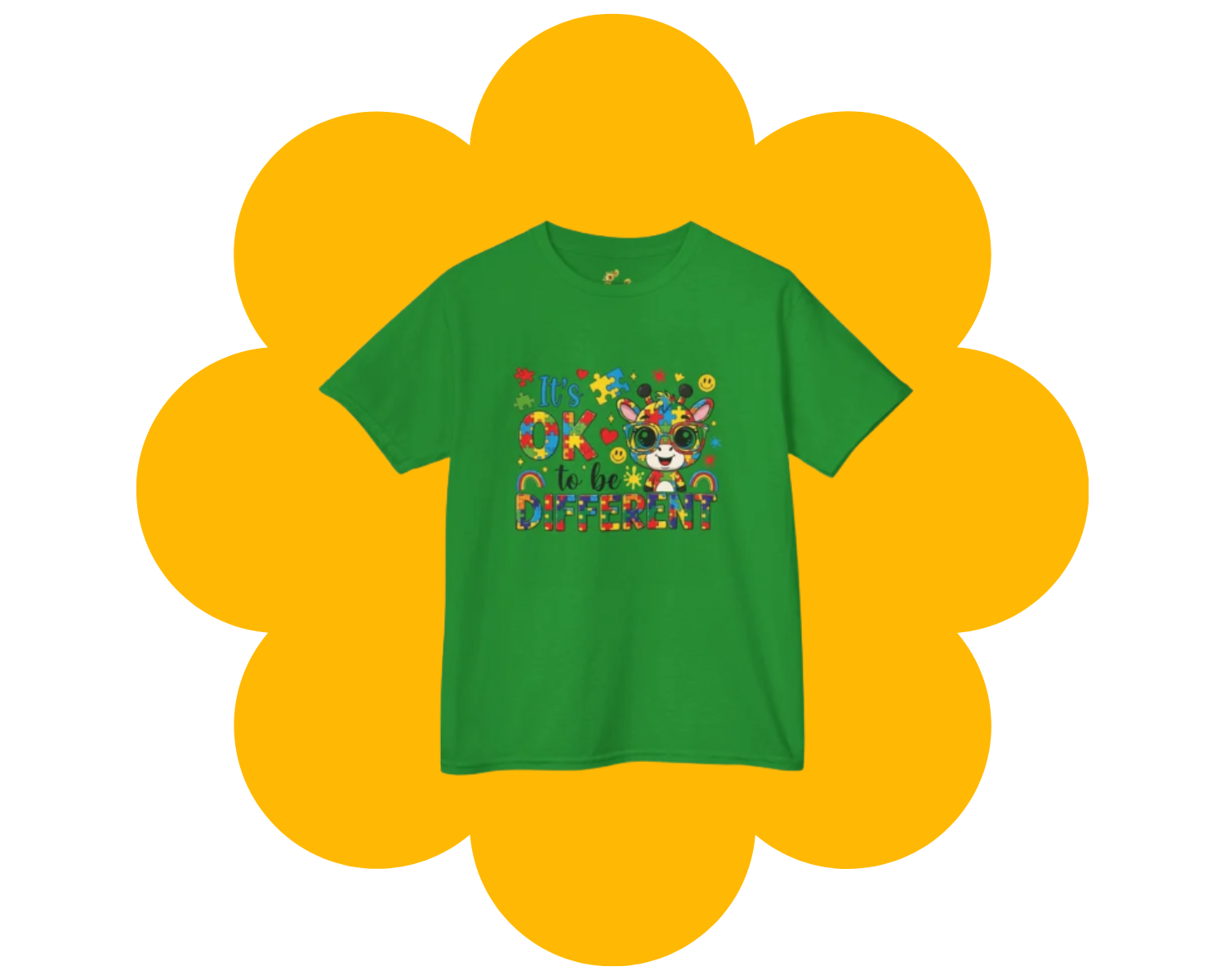 Youth It’s Okay to Be Different Kids Tee – Giraffe