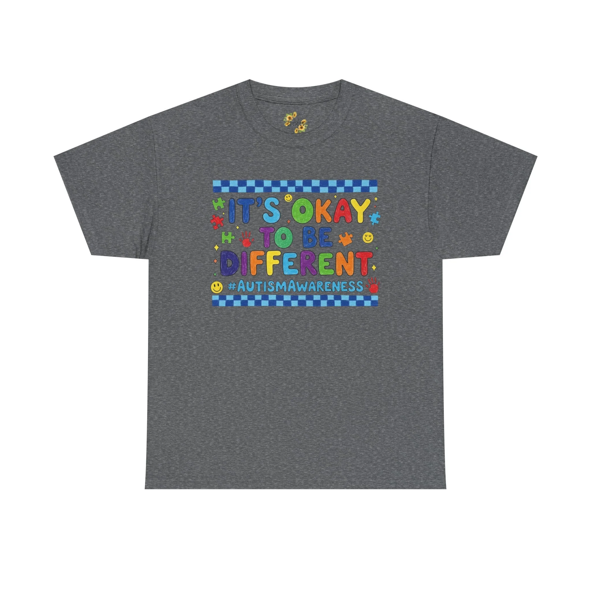 It’s Okay to Be Different Tee – Colorful Puzzle Piece