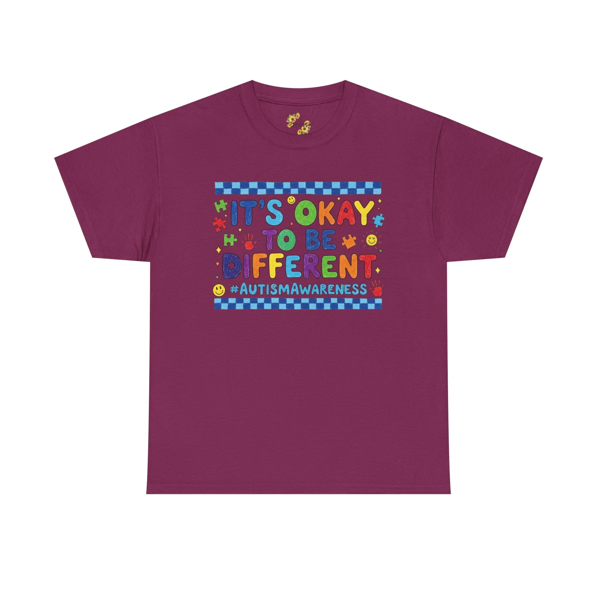 It’s Okay to Be Different Tee – Colorful Puzzle Piece
