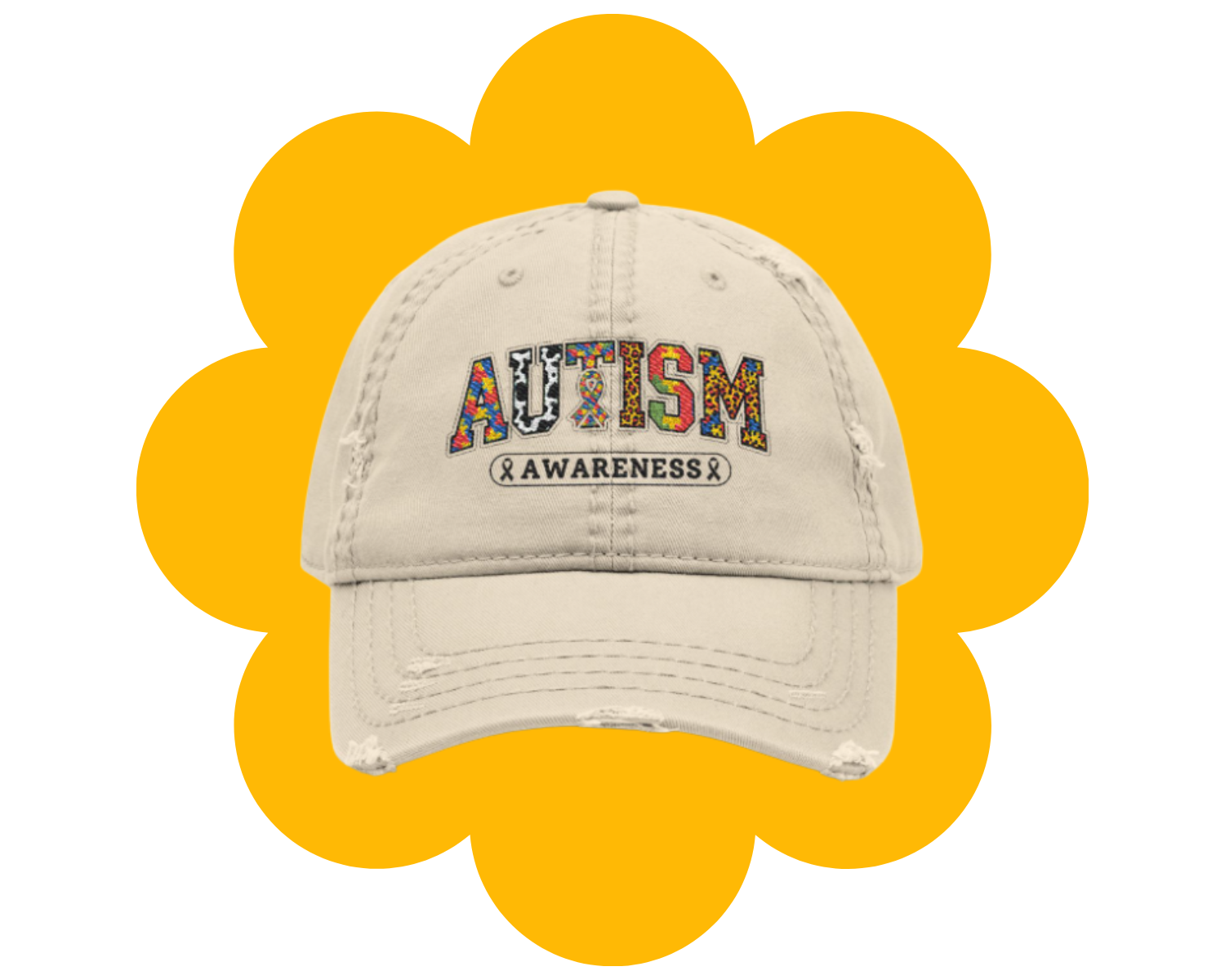 Autism Awareness Hat – Puzzle Piece Embroidered Cap