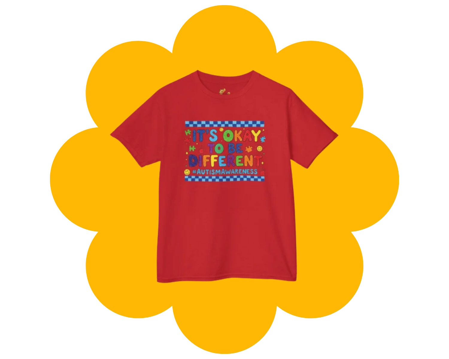 It’s Okay to Be Different Tee – Colorful Puzzle Piece