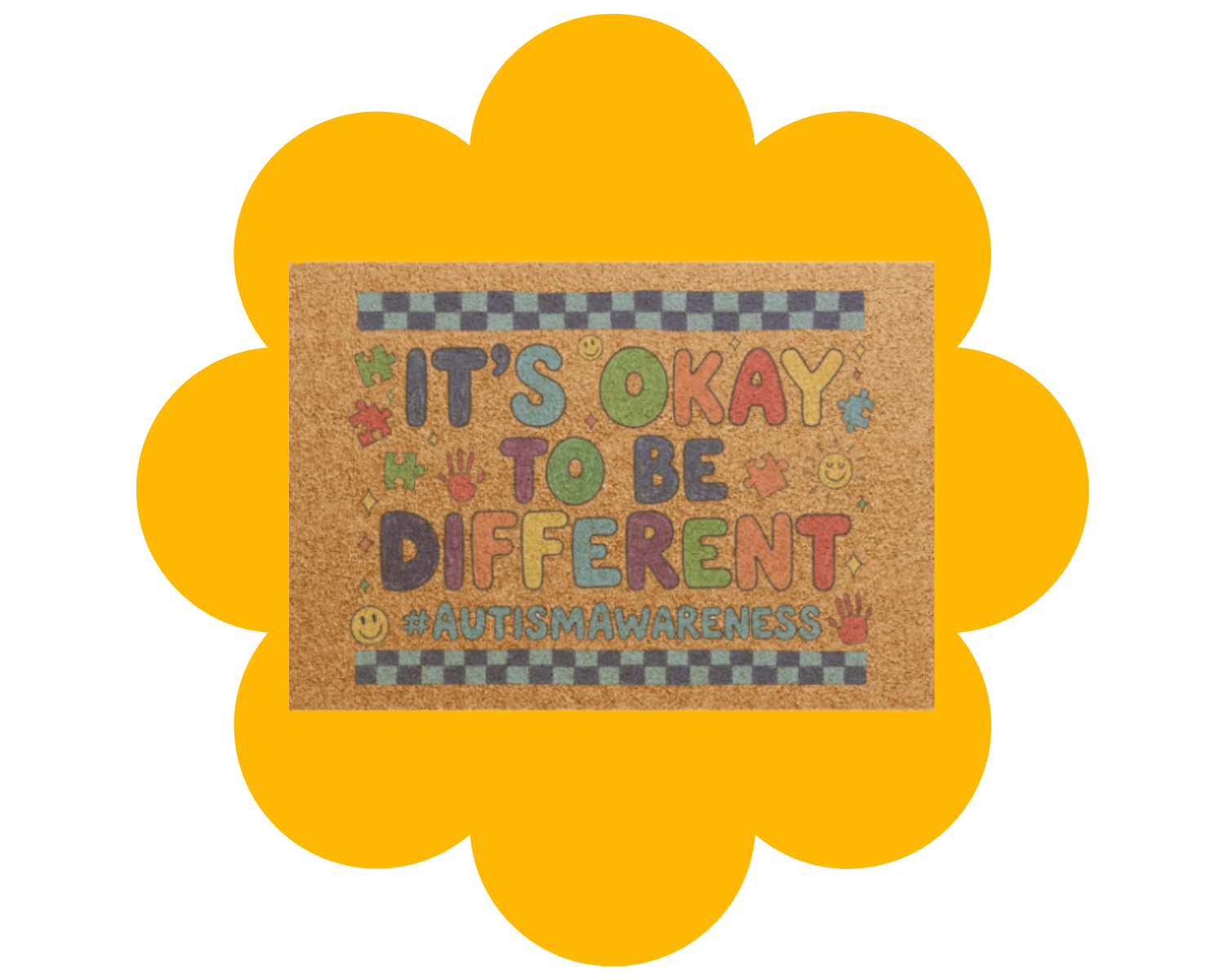 It’s Okay to Be Different Welcome Mat – Custom Entry Rug