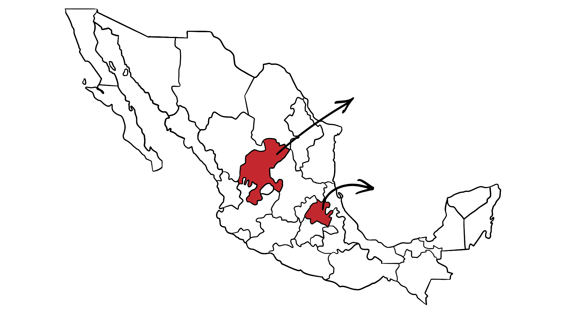 Map of Kenya with certain counties highlighted in red.