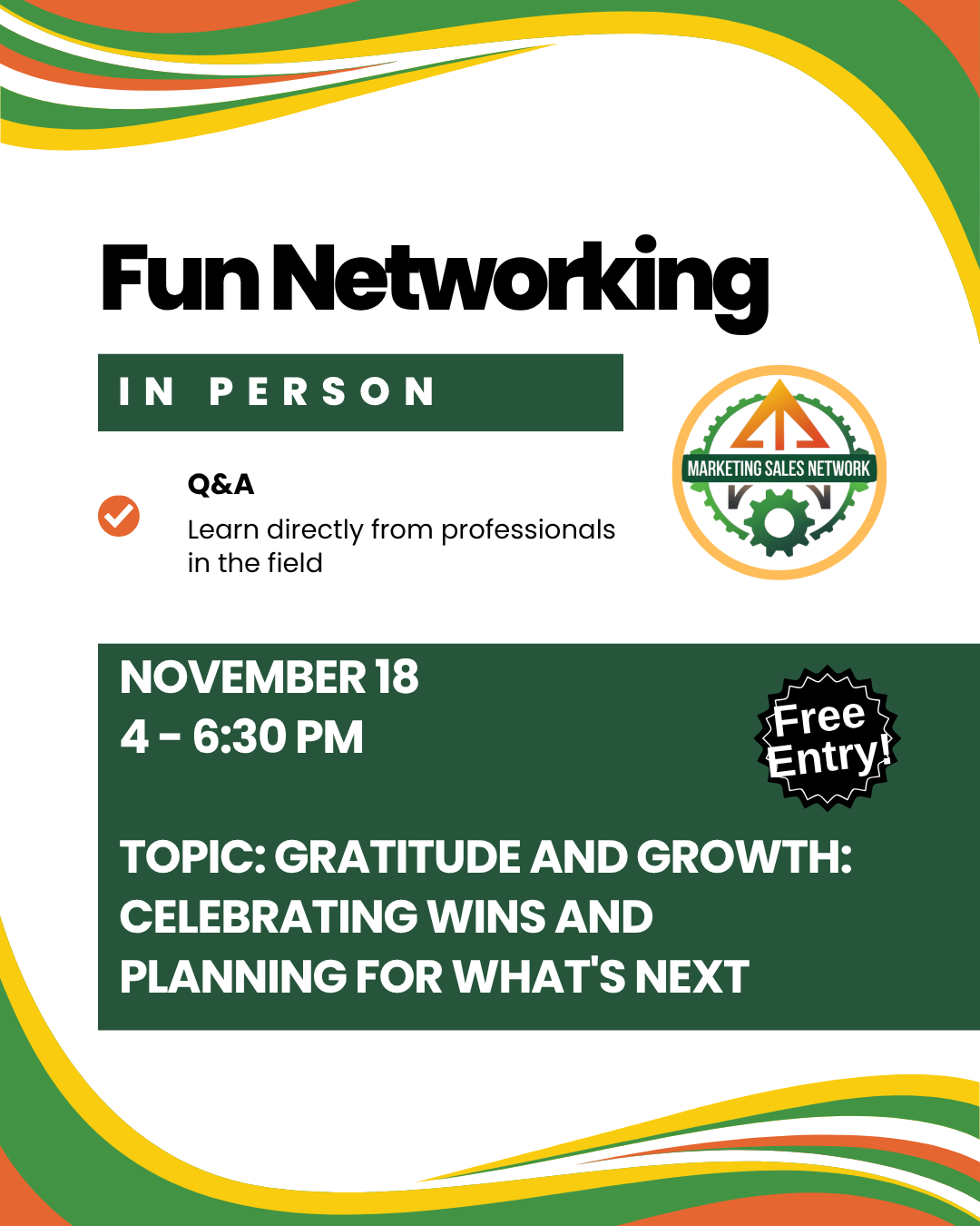 In Person Free Networking West Michigan