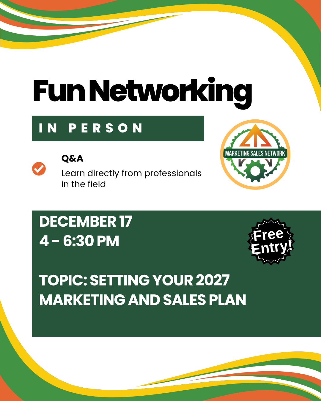 Setting the 2027 Sales Plan In Person Networking