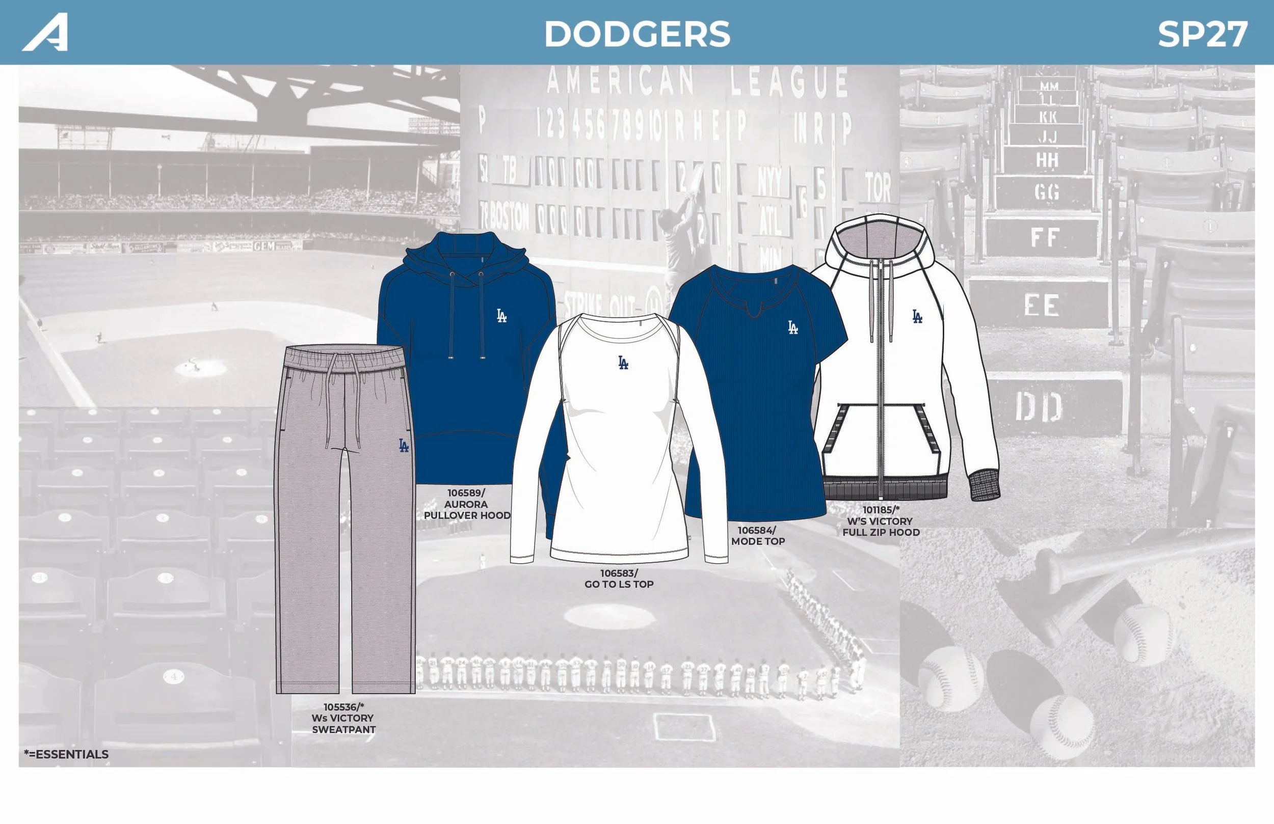 Created technical sketches and assembled merch presentation pages for licensed MLB and NCAA collections, supporting the design team in developing cohesive seasonal assortments.