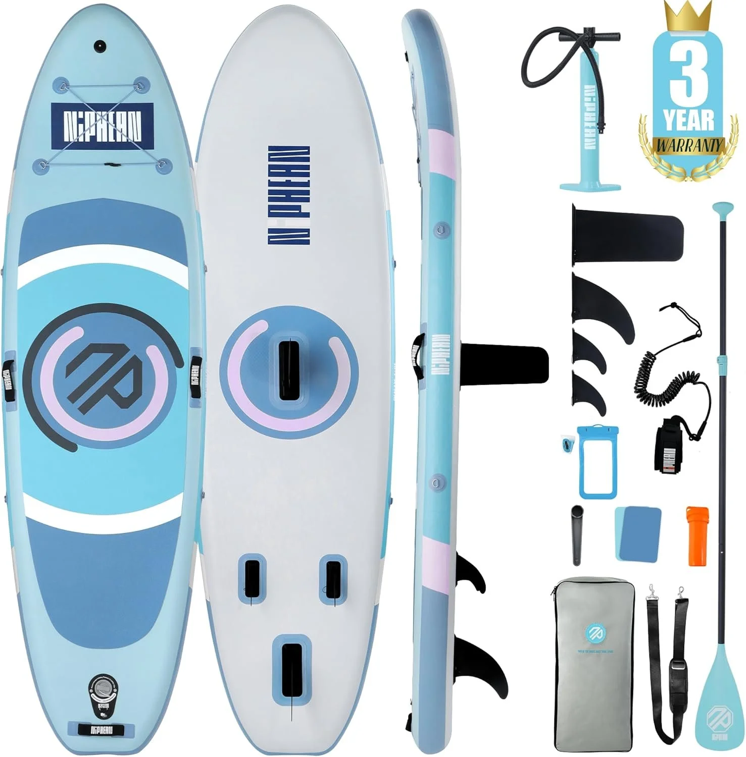 light blue yoga stand up paddle board