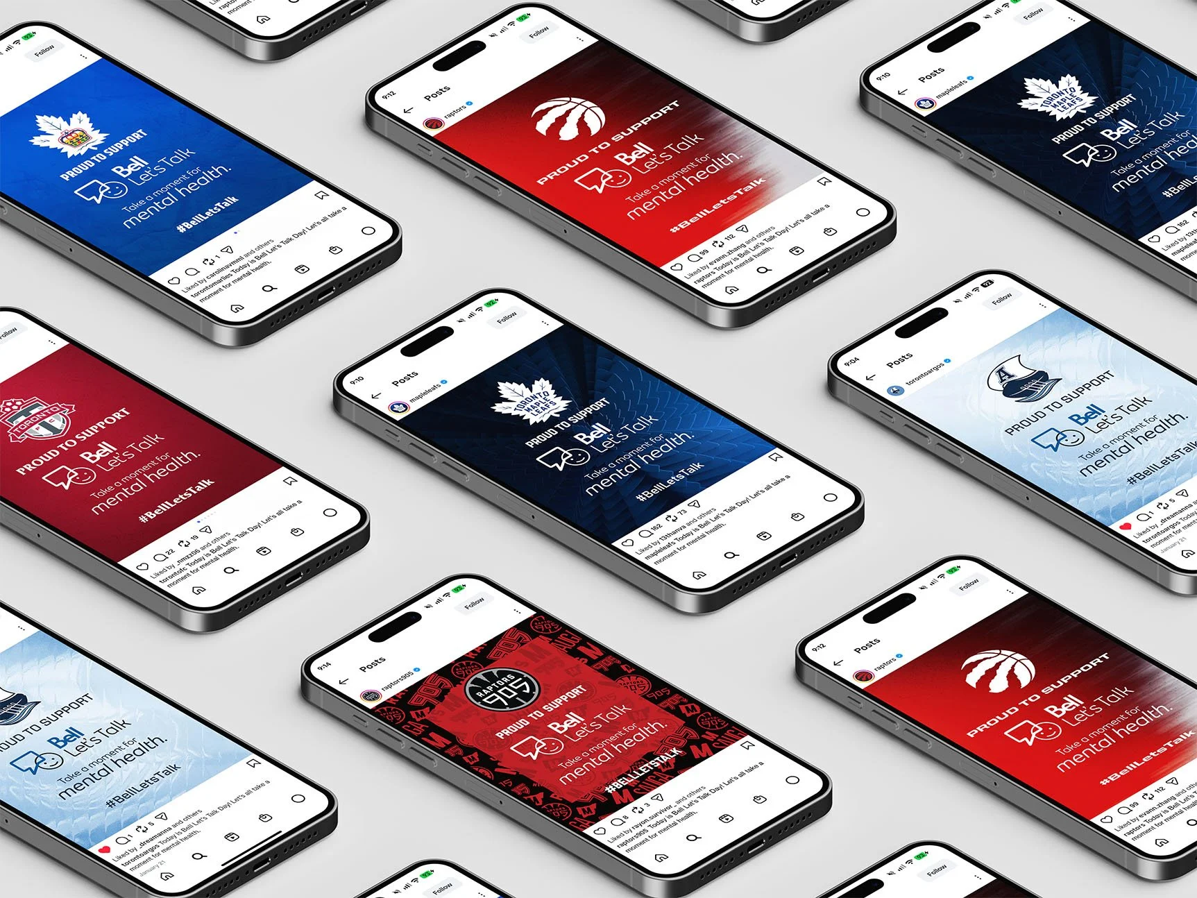 MLSE x Bell Let's Talk Social Media Campaign