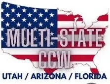 Multi-state CCW map showing Utah, Arizona, and Florida highlighted.