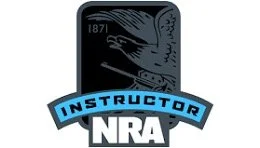 Logo for the NRA Instructor program, featuring a stylized eagle and a banner with 'INSTRUCTOR' written on it.