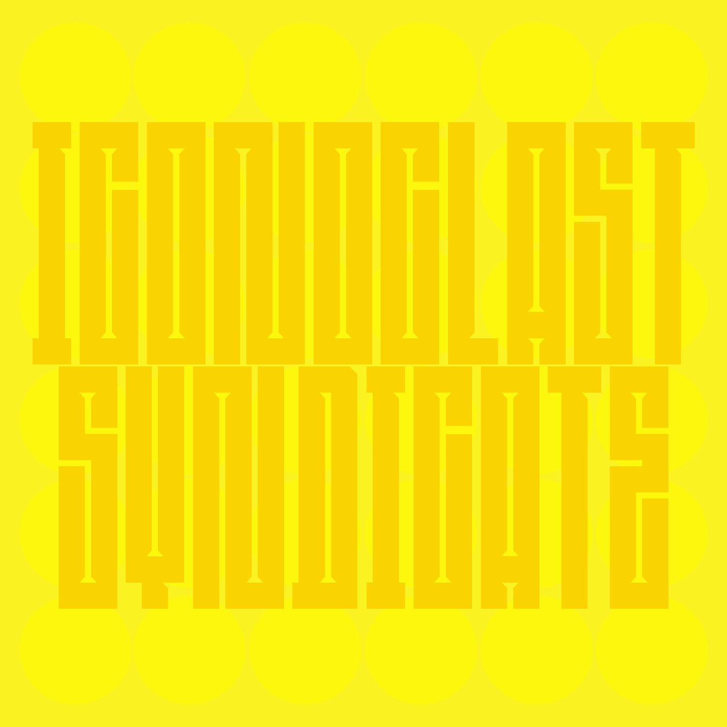 Bold yellow text saying "THOUSAND 40 JOHN LEE" on a yellow background with lighter yellow dots.