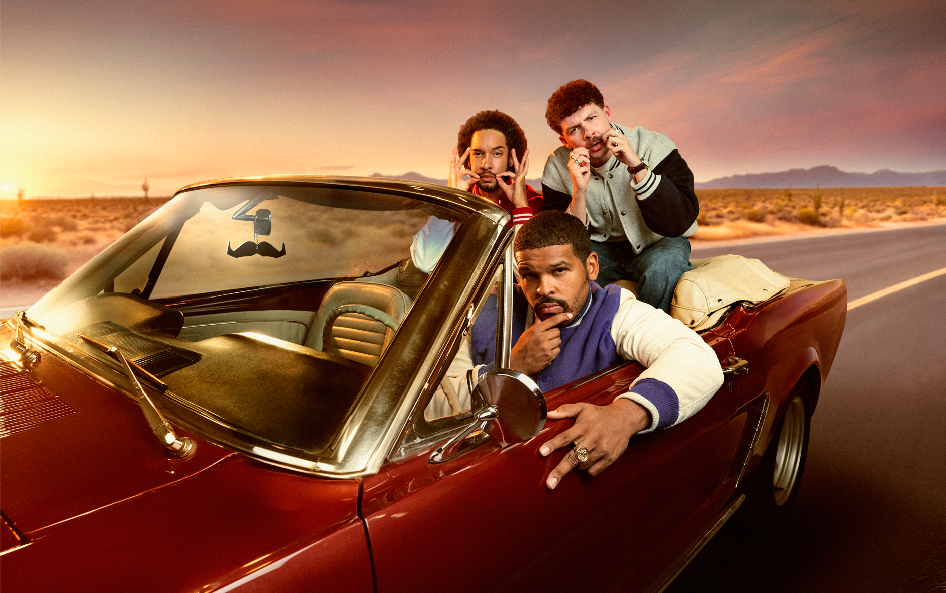 Movember 2024 campaign, featuring; Kola Bokinni, Royce Pierreson and Jack James Ryan.