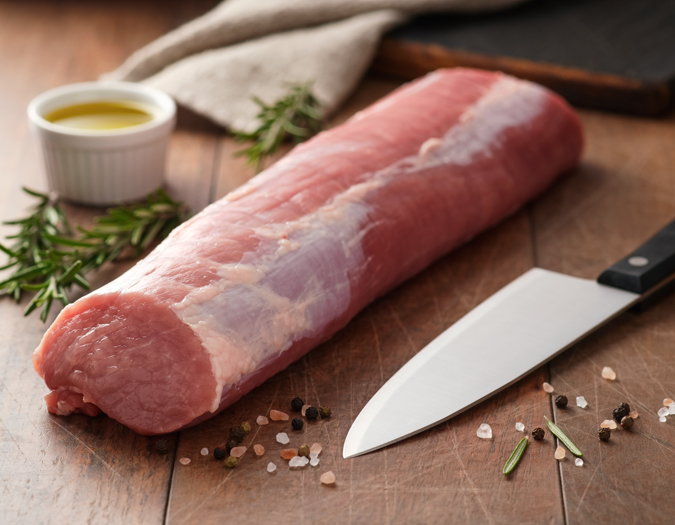 Firefly_fresh butchered pork tenderloin on a table 147004.png