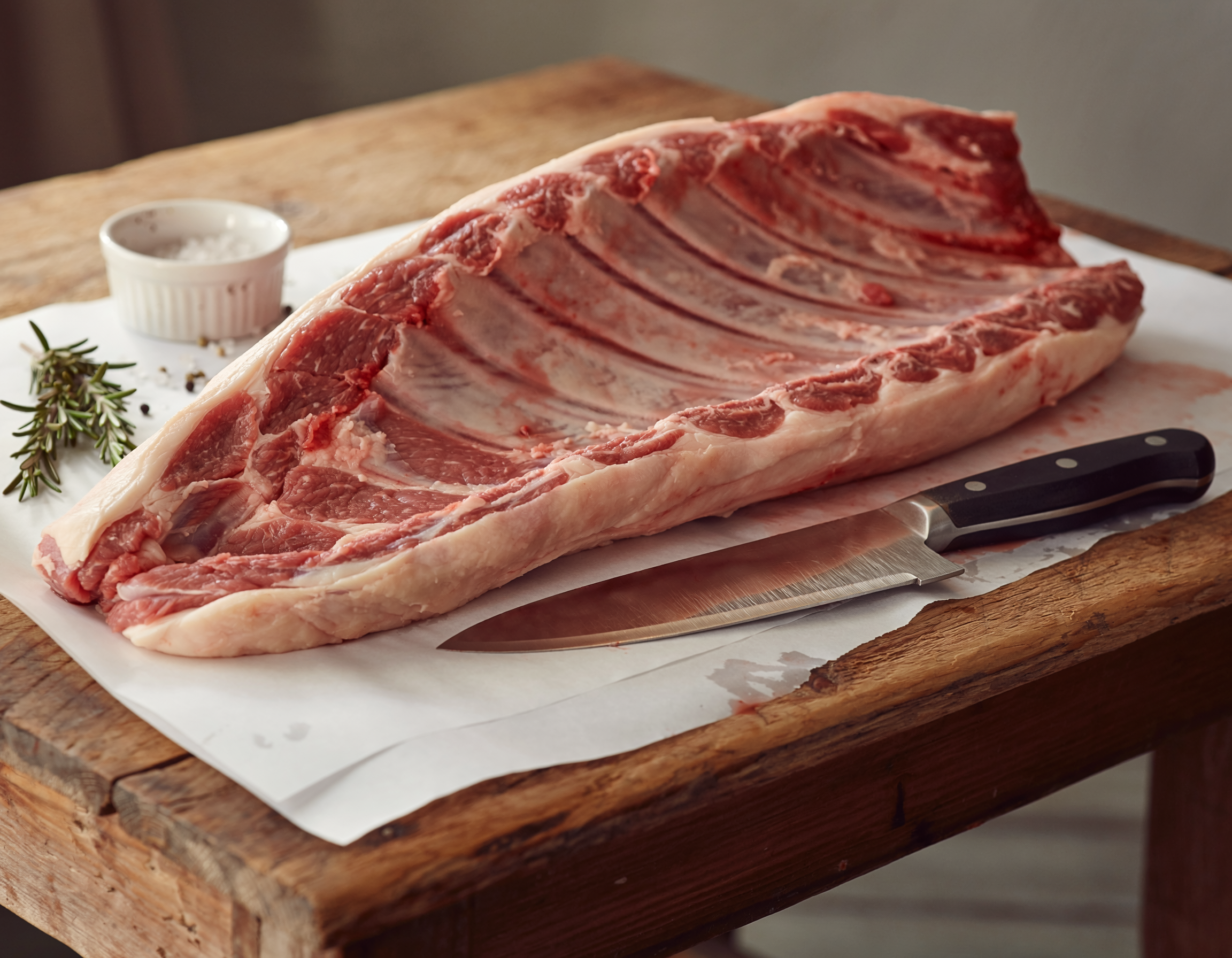 Firefly_fresh butchered lamb breast on a table 147004.png