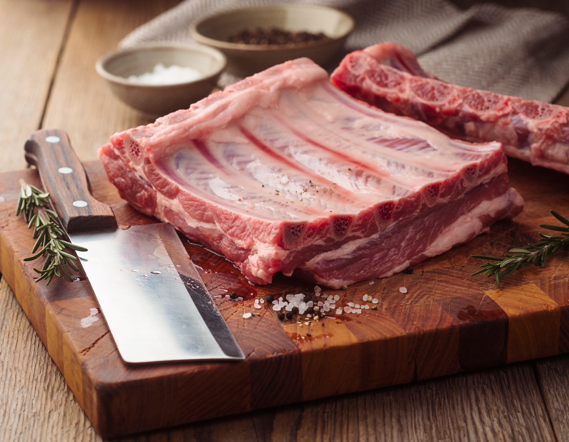 Firefly_fresh butchered baby back ribs on a table 147004.png