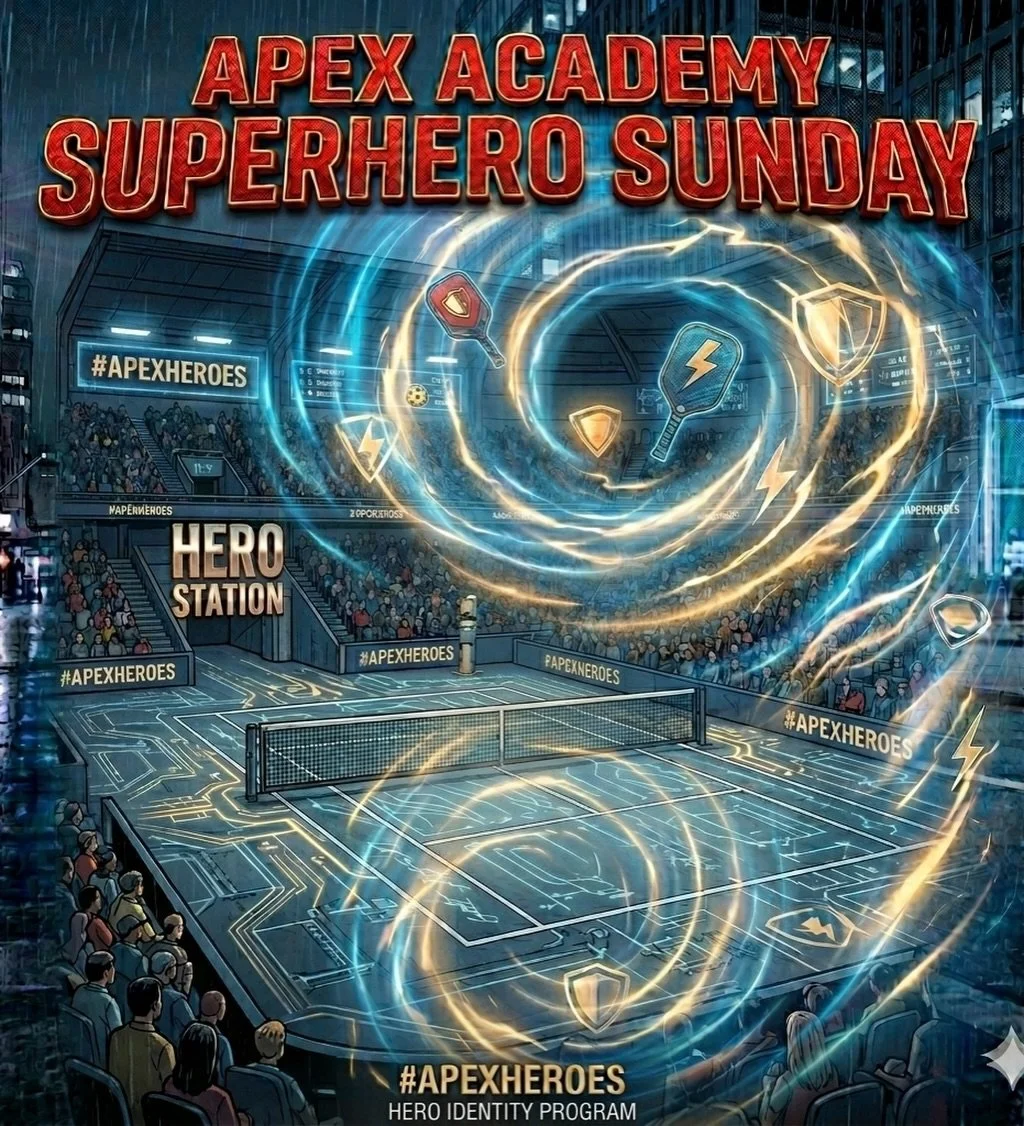 By day, they live normal lives. ☀️

On court, they&rsquo;re superheroes. 🦸&zwj;♂️ 

This SUPERHERO SUNDAY, meet Liam Jesperson. The mastermind behind the scenes at APEX and a weapon on the pickleball court after hours ⚡️

Swipe to unlock his player 