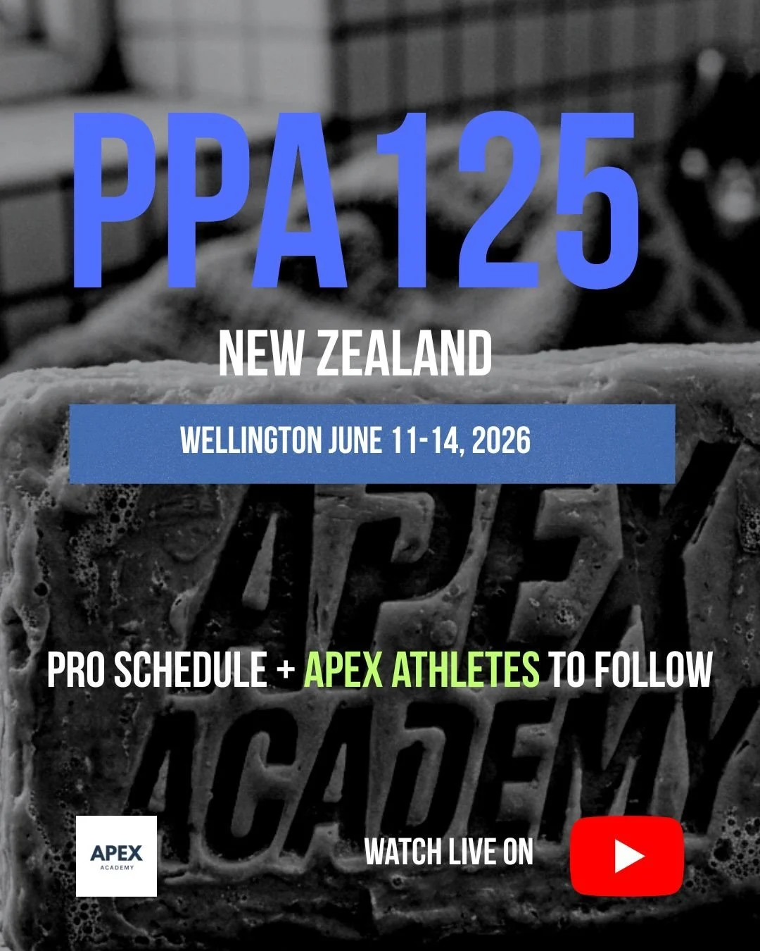 Draw&rsquo;s out. 

 PPA 125 Wellington starts with qualifying TODAY. Swipe for sessions and Match Alerts, it&rsquo;s go time.

#apexgrowthacademy