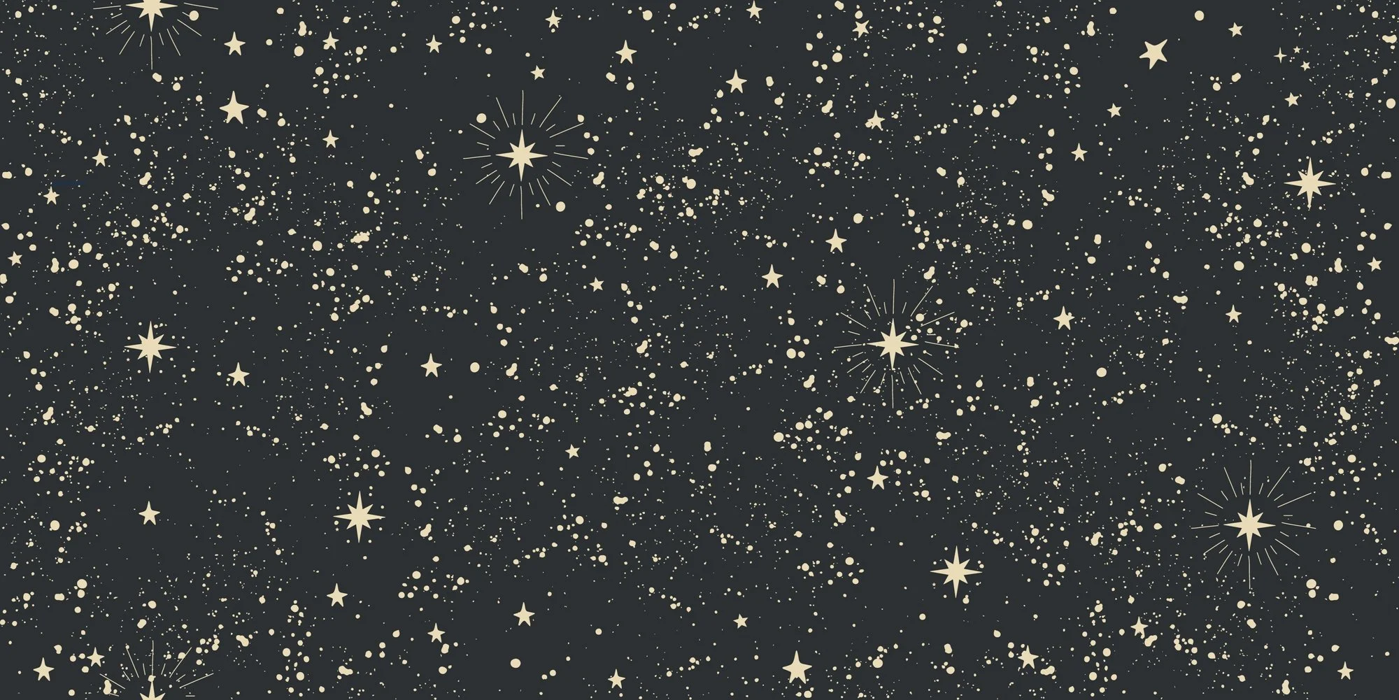A pattern of stars and dots on a dark background, resembling a starry night sky.