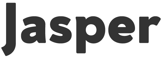 The word 'Jasper' in large black font on a white background.