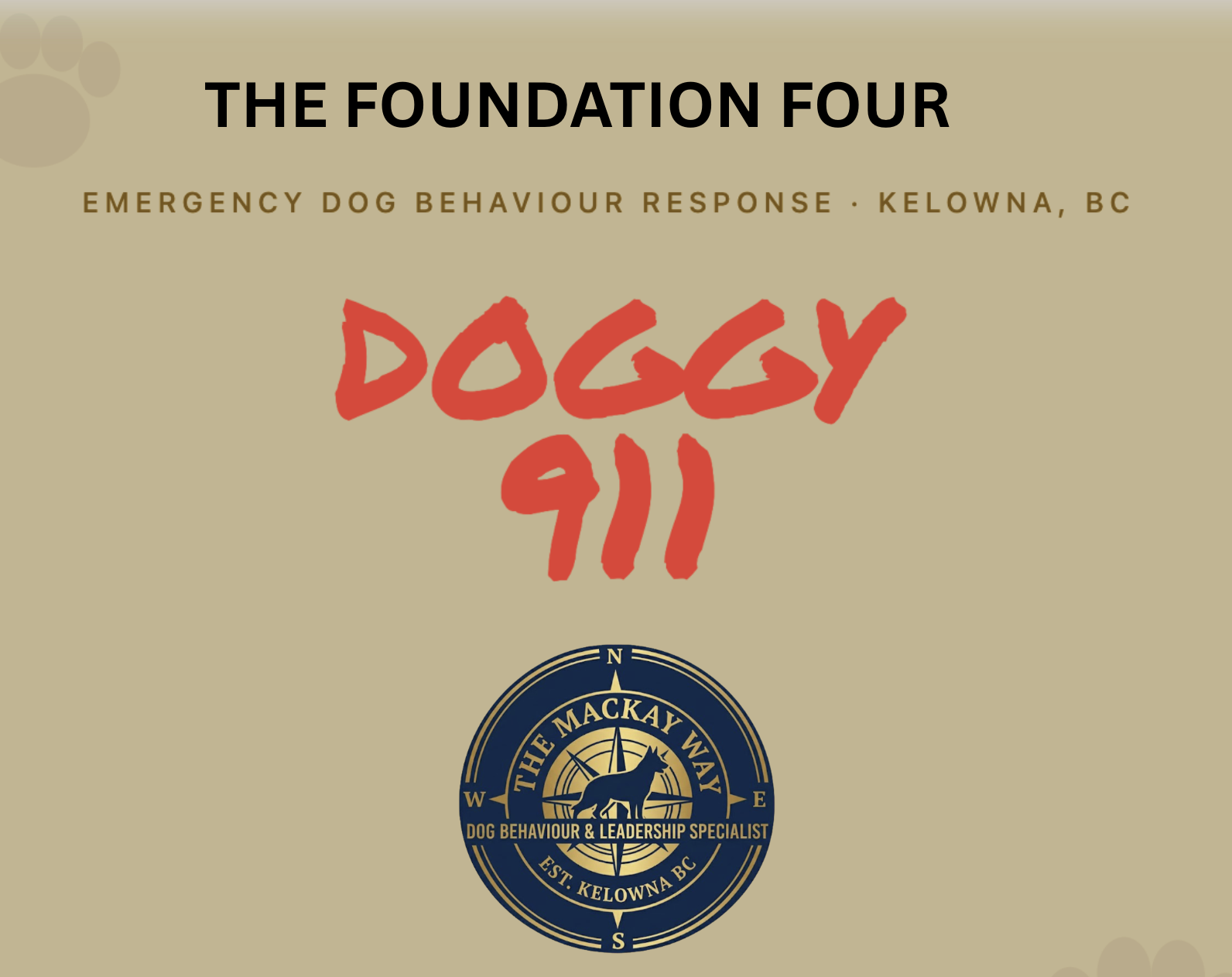 Doggy 911  THE FOUNDATION FOUR