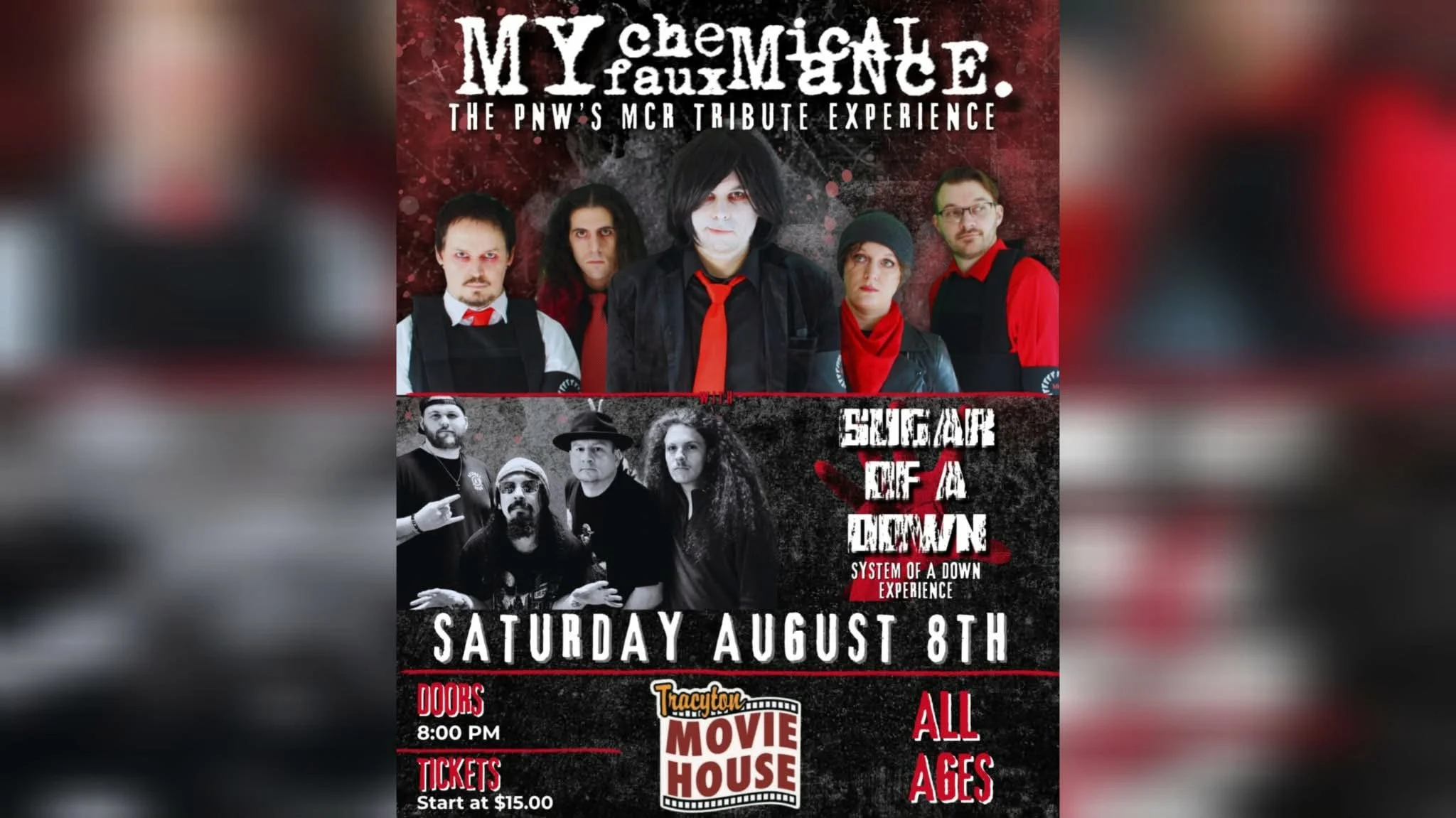 My Chemical Fauxmance with Sugar Of A Down at Tracyton Movie Theater