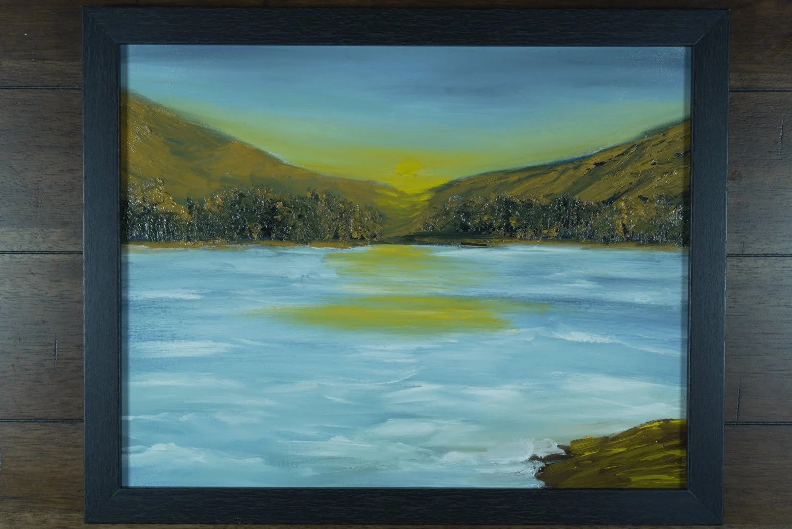 Light Between the Hills in a black frame