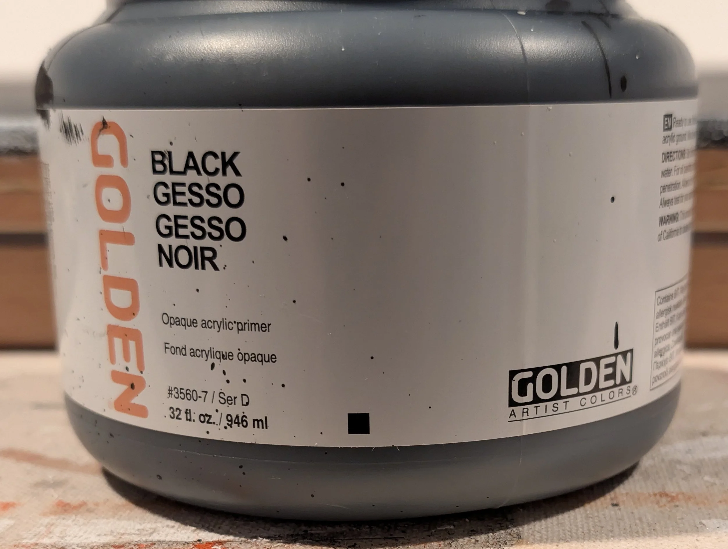 GOLDEN Black Professional Acrylic Gesso