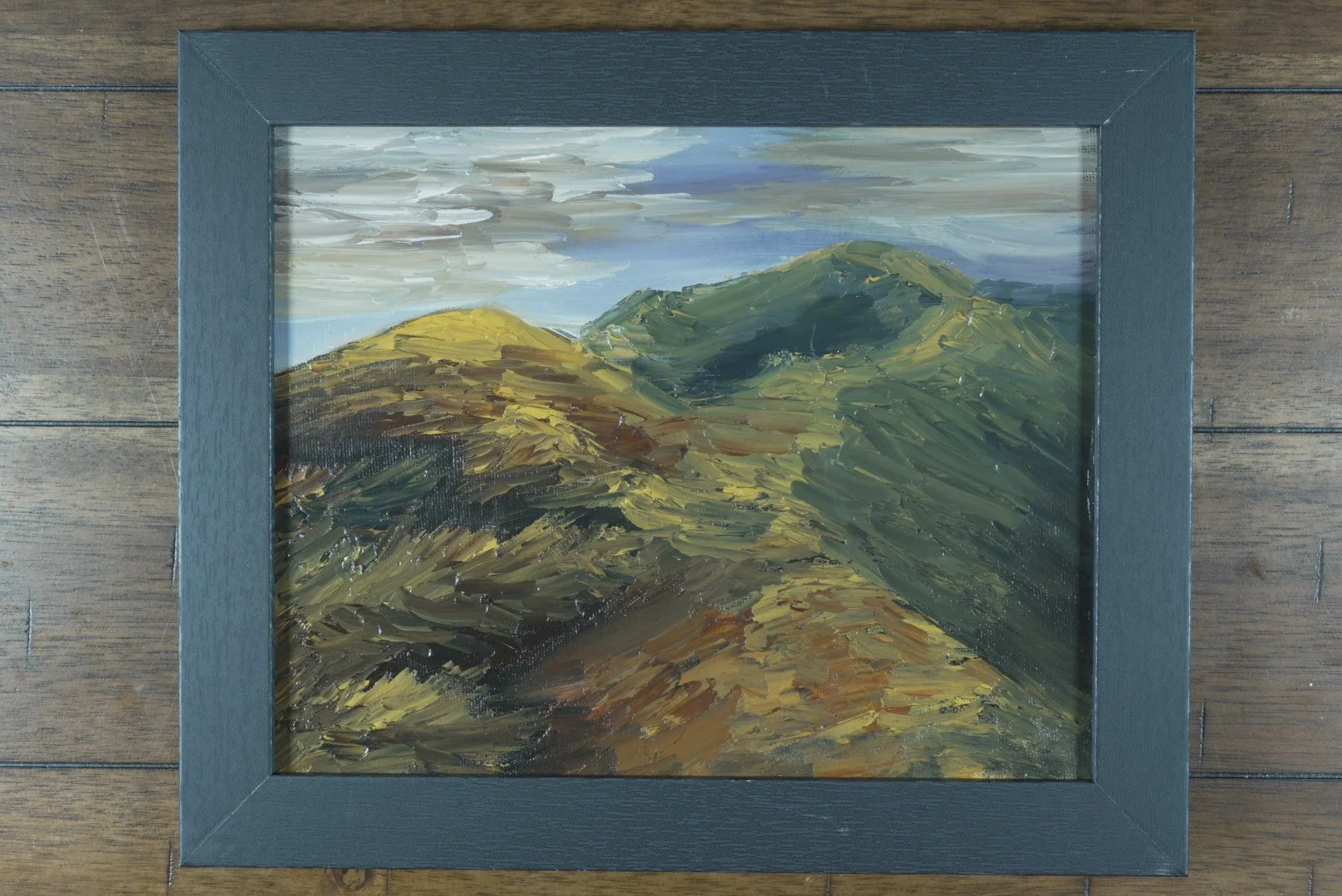 Along the Crawford Path in a black wood frame
