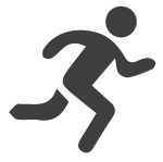 Silhouette of a person running