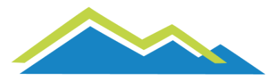 A stylized line graph with green and yellow lines above a blue background.
