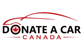 Logo for Donate a Car Canada with a stylized car and the text 'DONATE A CAR CANADA'.