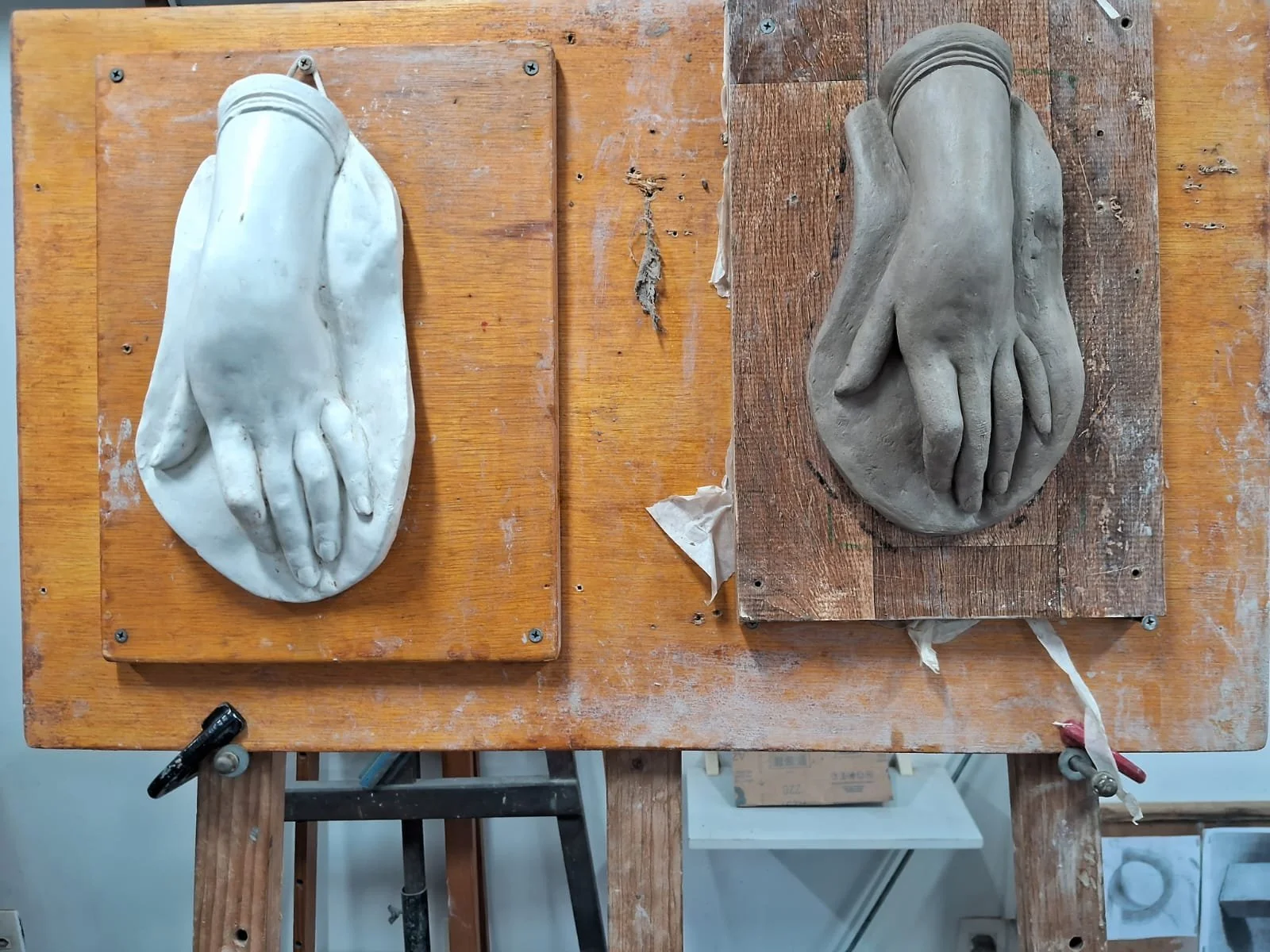 Copy of a hand, clay, 2024