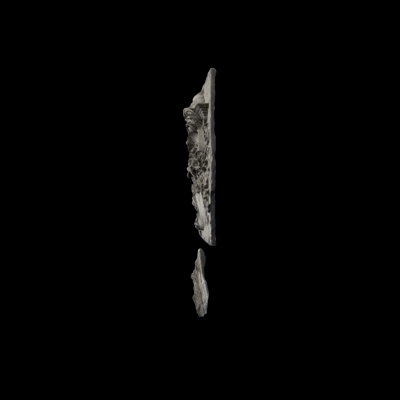 3D digitization of a plaster ornament using a LiDAR sensor. D. João VI Museum, UFRJ, 2025. Author: Isadora Santório.