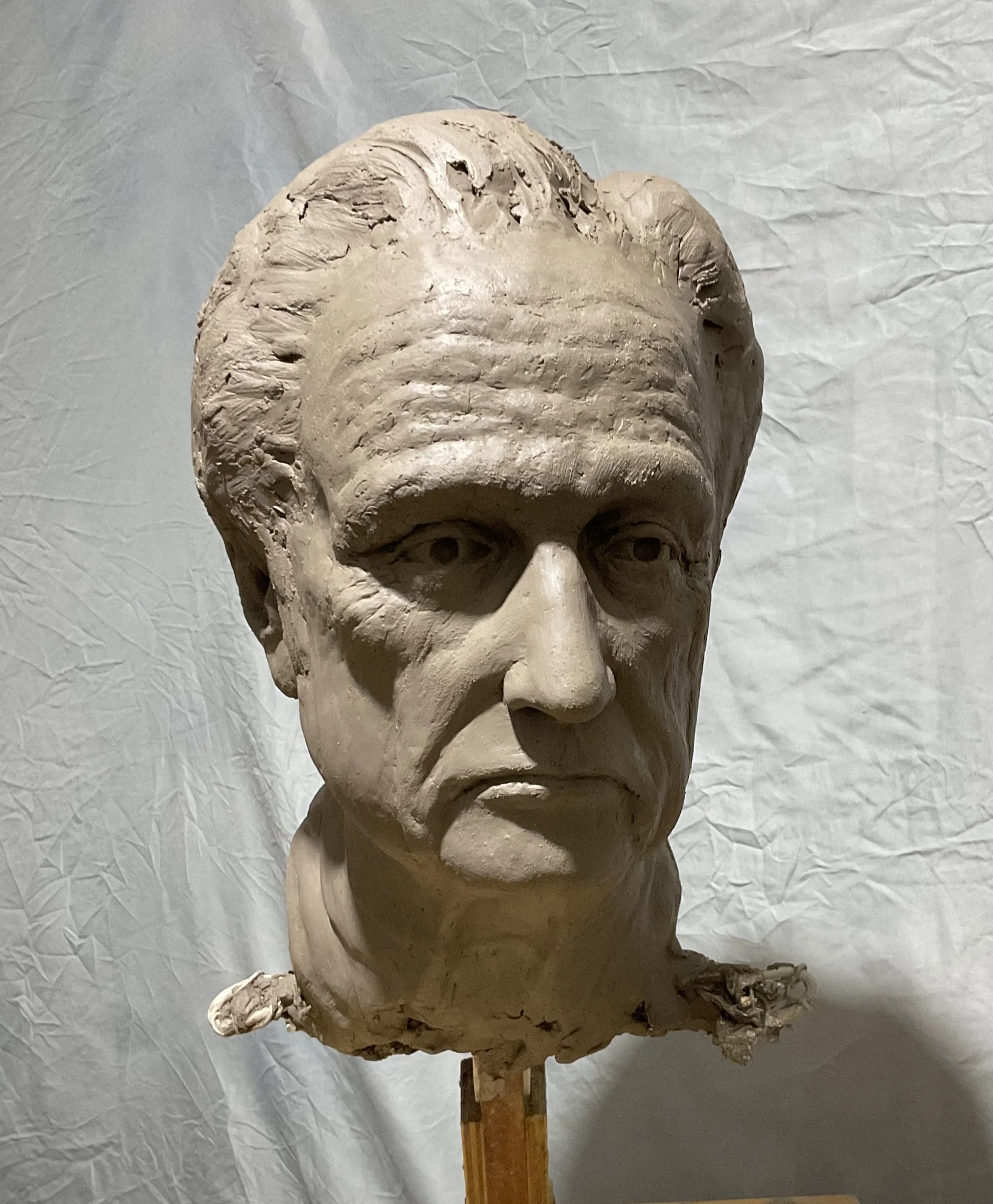 Portrait from life, clay, 2026