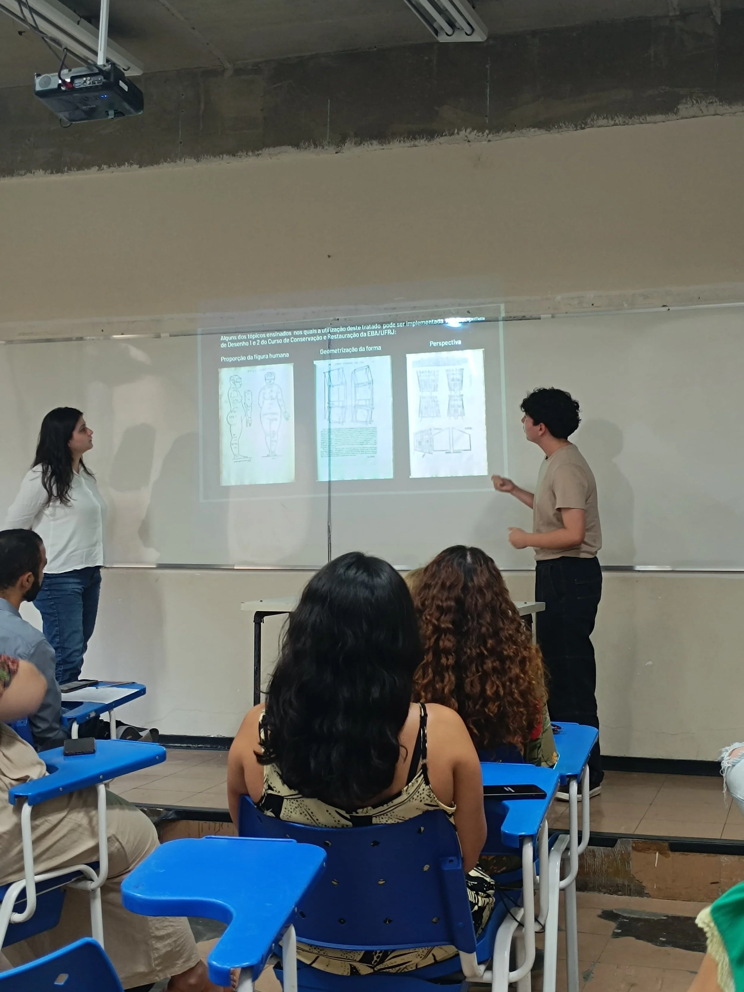 Presentation of our research entitled "The Analysis of Historical Treatises on Drawing in the Tower of Babel Extension Project", at the 13th Academic Integration Week of UFRJ, 2024. The work was awarded an Honourable Mention as one of the best in the