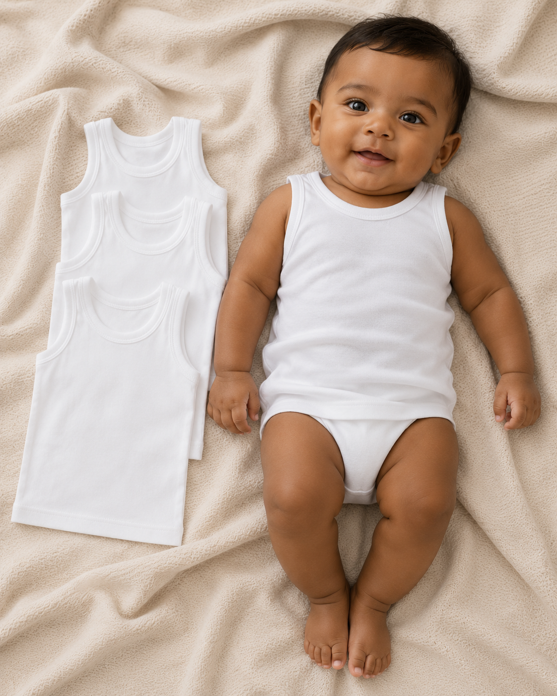 Essential Cloud Soft 3-Pack Baby Singlet Set