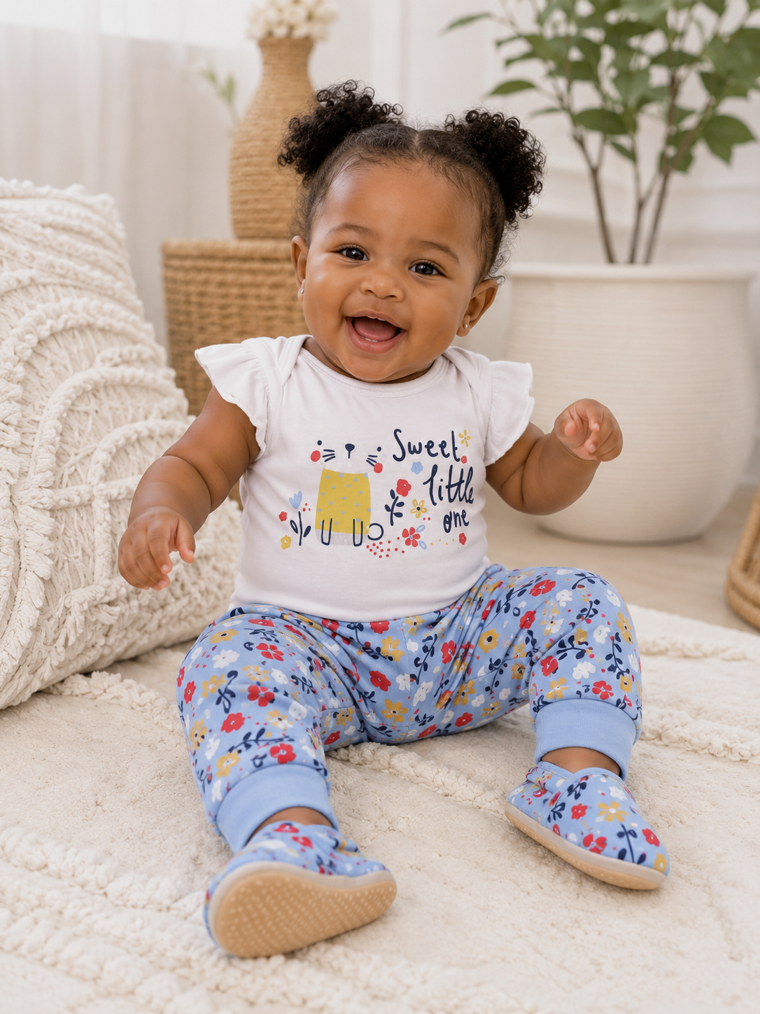 Sweet Little One Floral Shoe Set