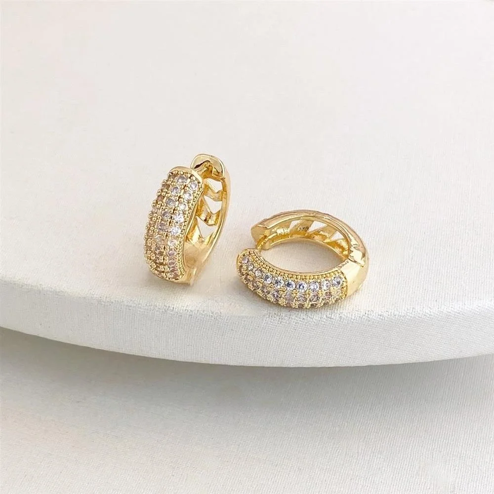 Brinco Argola Dourado Cravejado