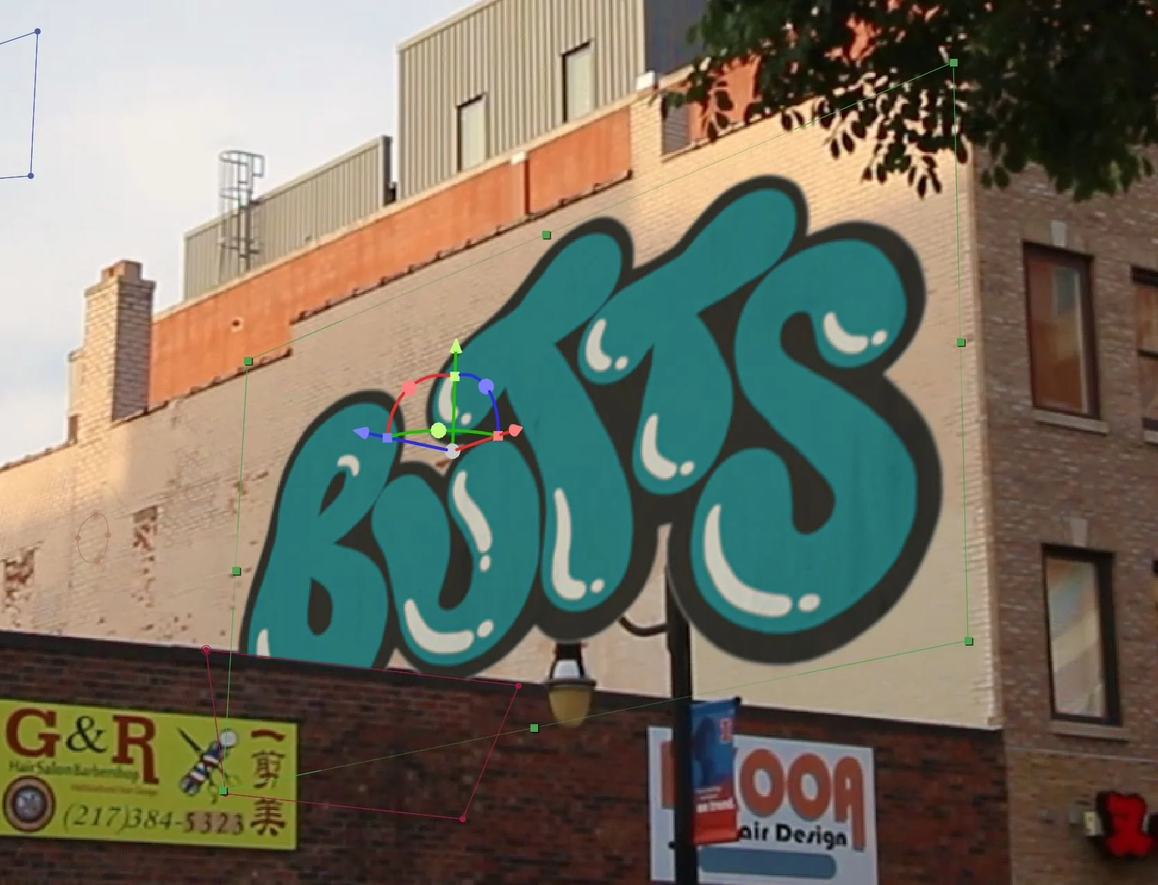 Create text design and 3D map to wall