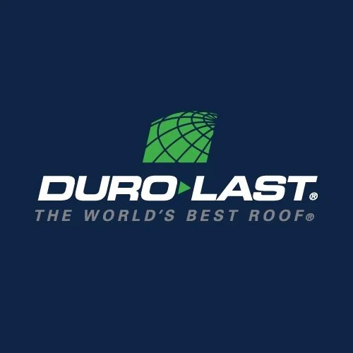 Duro-Last roofing company logo with a green globe and the slogan "The World's Best Roof"