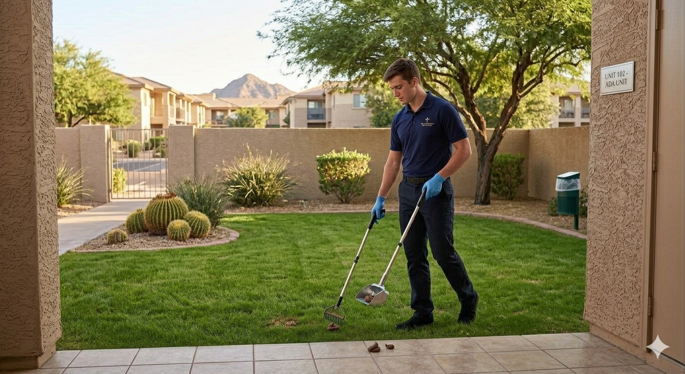 Dog poop pick up weekly