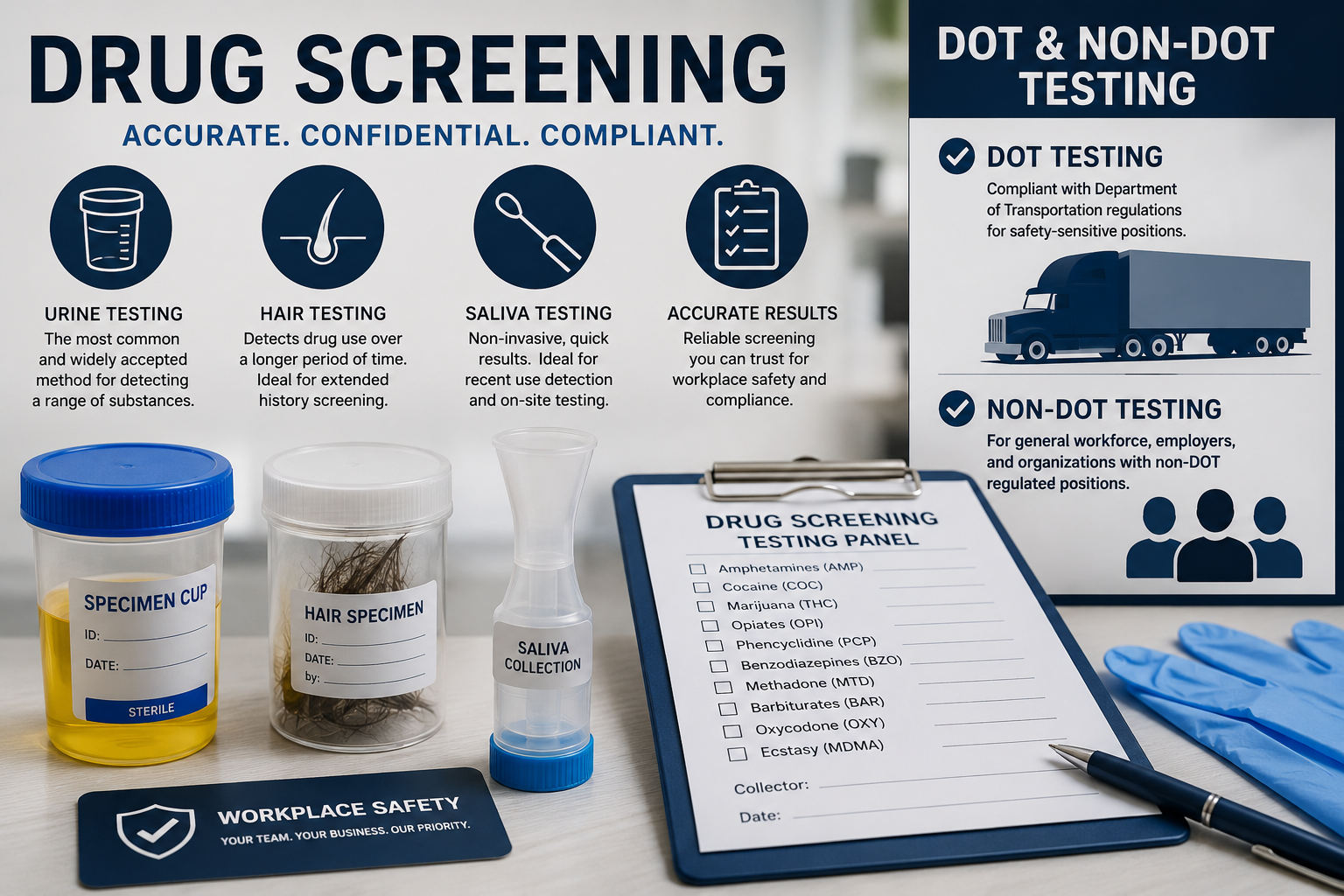 Comprehensive Drug Screening Services - DOT & Non-DOT
