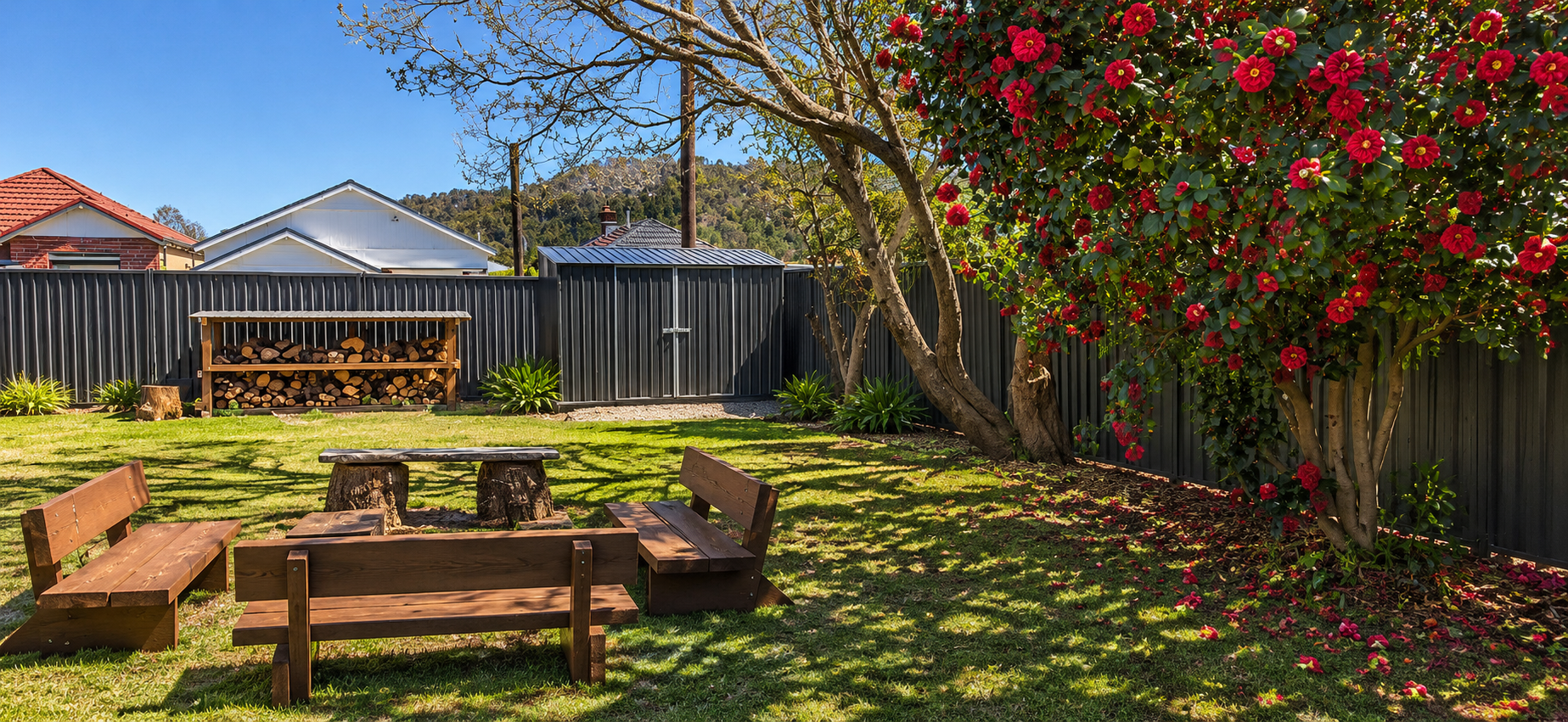 Garden - Fire pit - Day (September)