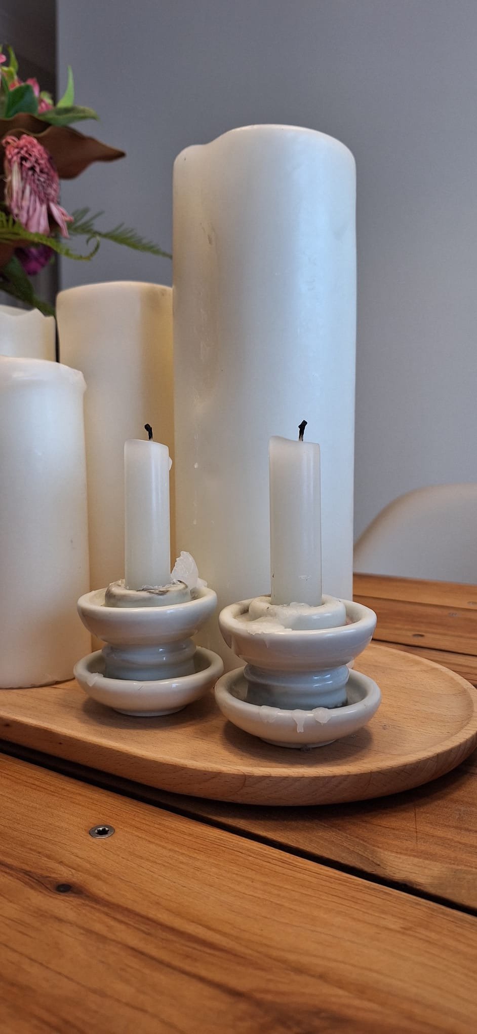A ceramic (porcelain) electrical insulator recovered during the demolition of the original 1920s cottage, thoughtfully upcycled into a unique candle holder. Now available for guests to use in No.39.