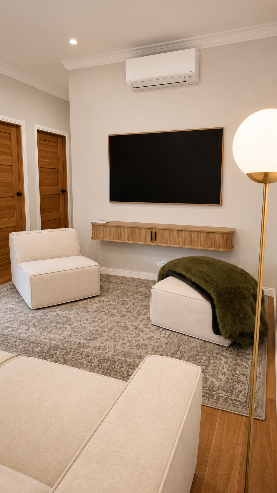 Living - Samsung Frame TV and TV unit