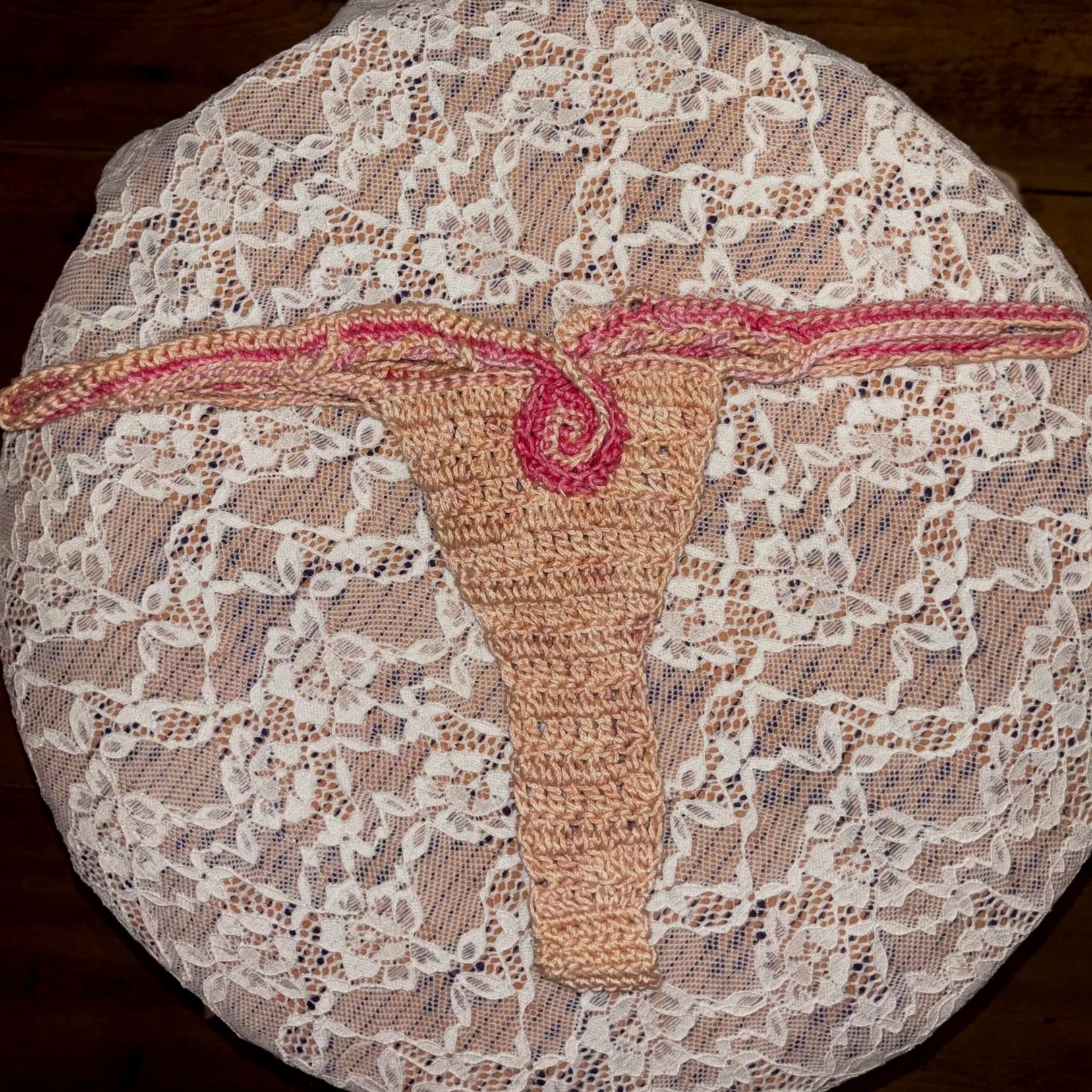 Spiral/Heart Crochet Bikini Bottom