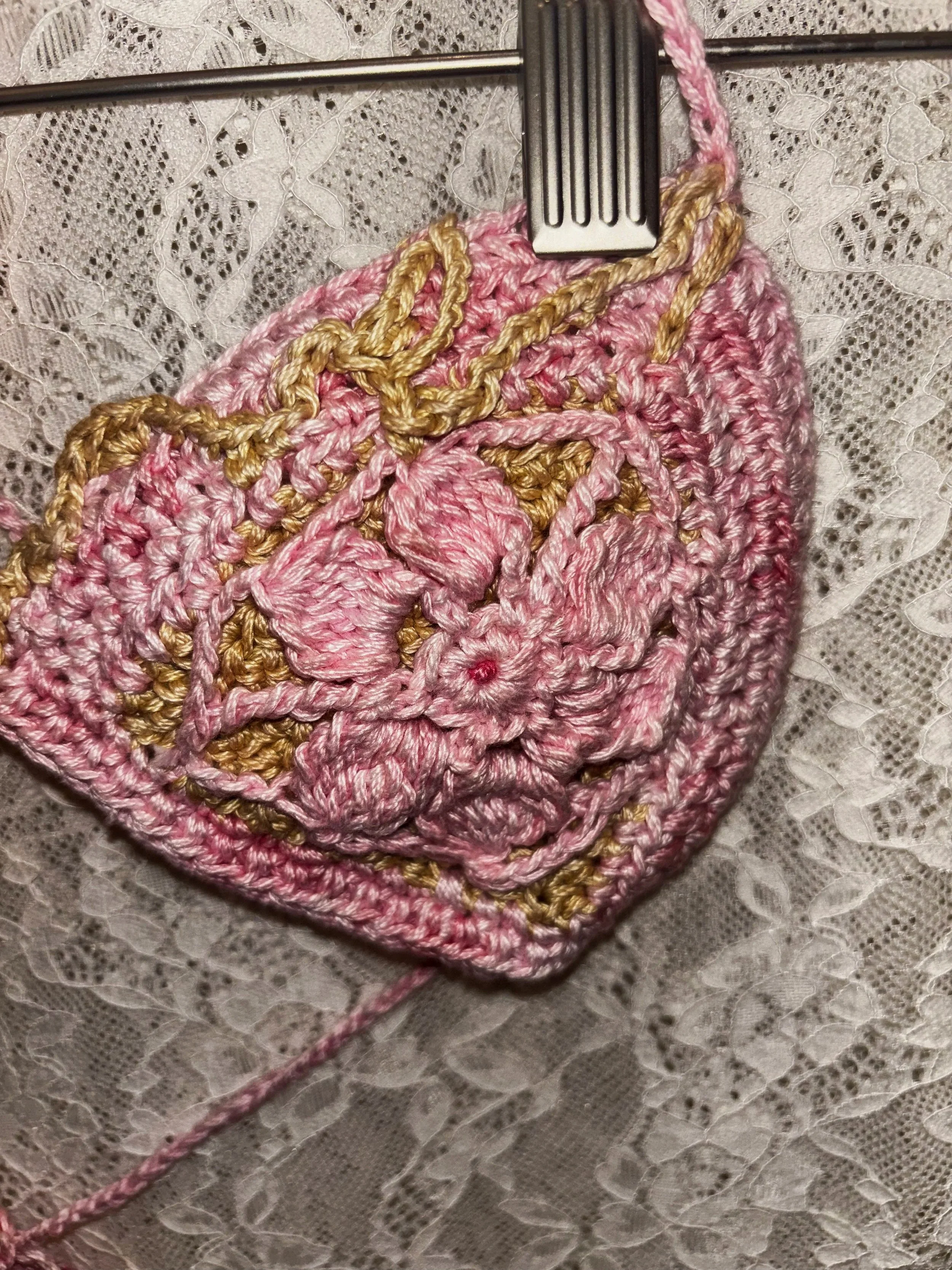 Spring Bloom Crochet Bikini Top
