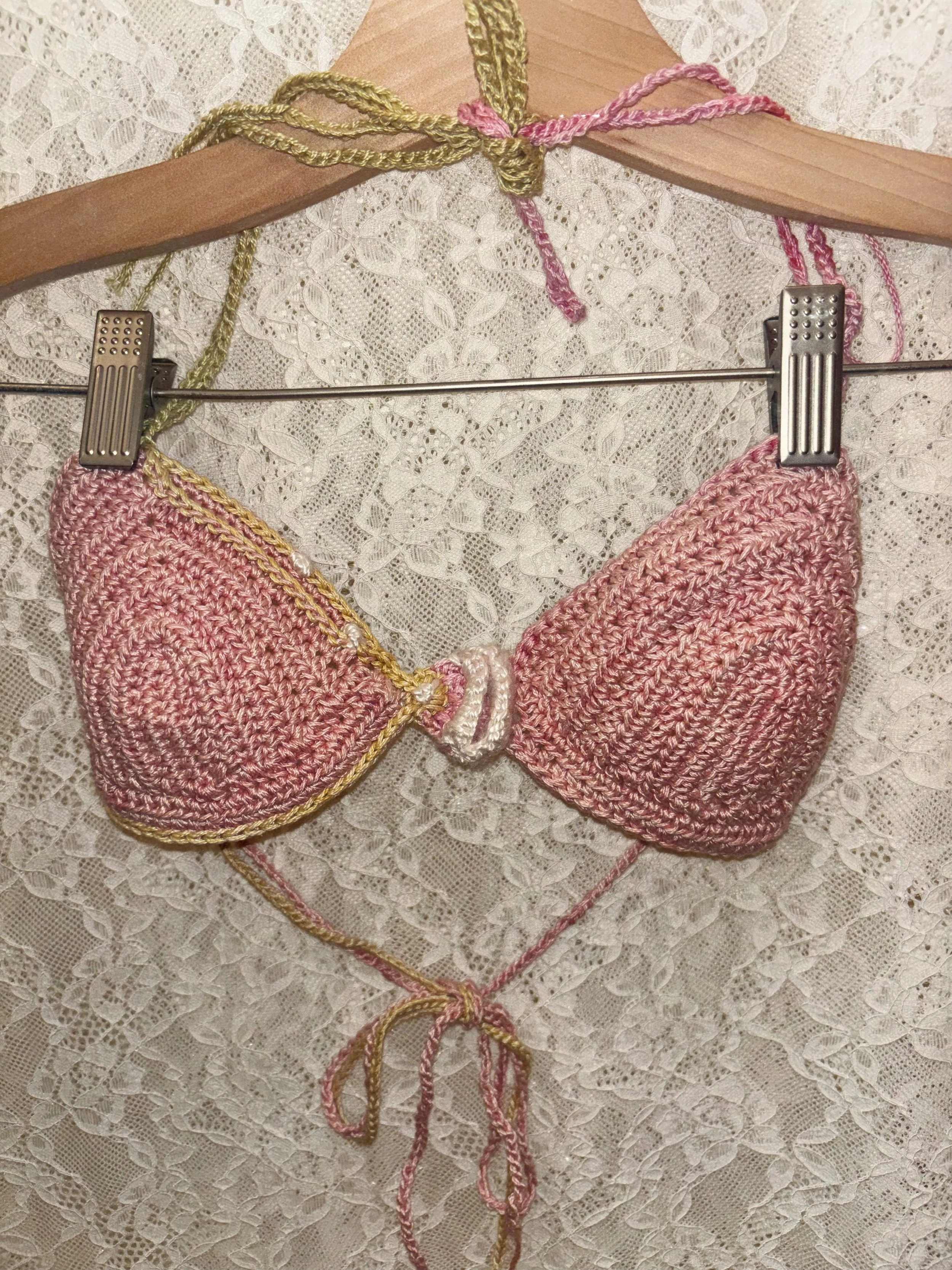 Spring Bud Crochet Bikini Top