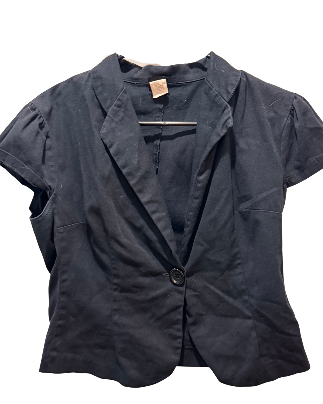 Classic Black Short Sleeve Blazer Size - M