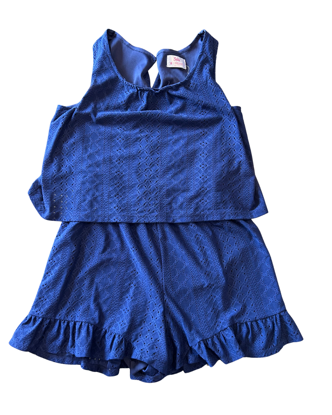 Royal Blue Lace Romper Size 18